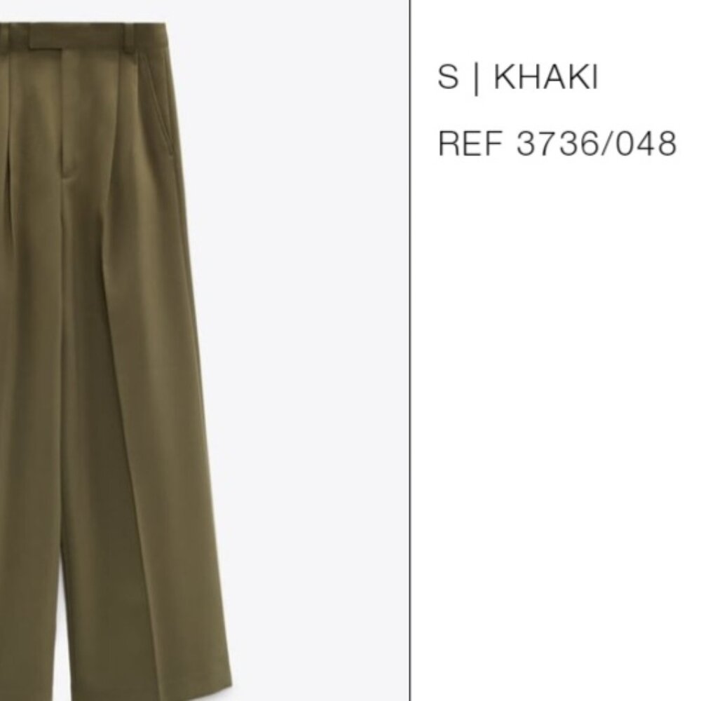 Pleated straight-leg pants